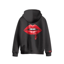 Load image into Gallery viewer, “Kiss me it’s steezy” hoodie (Matte black)
